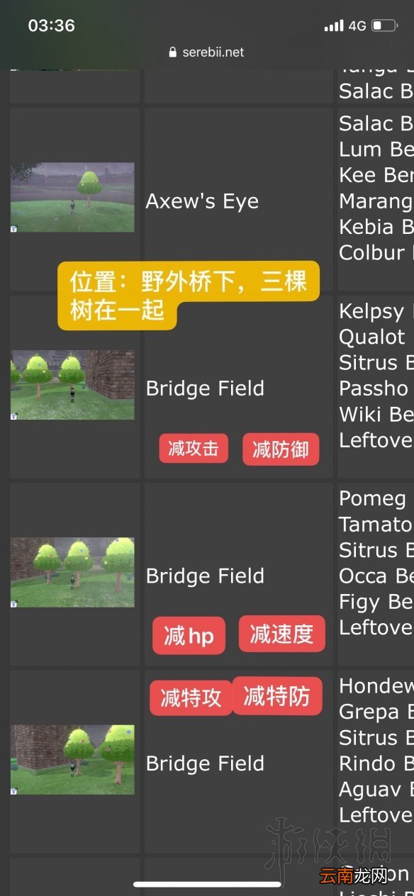 宝可梦剑盾树果分布位置分享 宝可梦剑盾树果有哪些_网