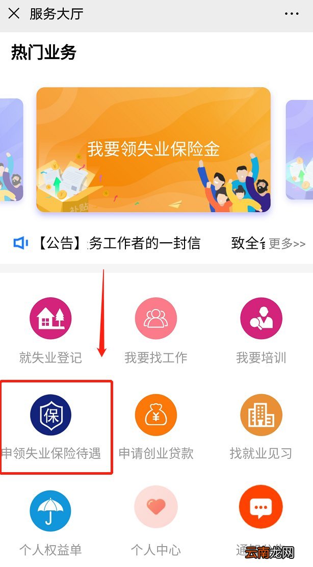 云南失业保险金网上申领流程