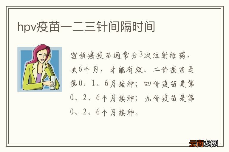 hpv疫苗一二三针间隔时间