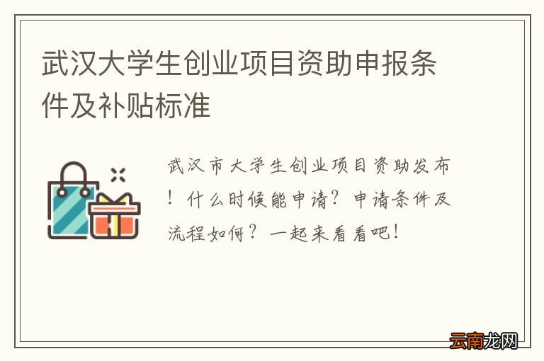 武汉大学生创业项目资助申报条件及补贴标准