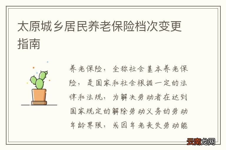 太原城乡居民养老保险档次变更指南