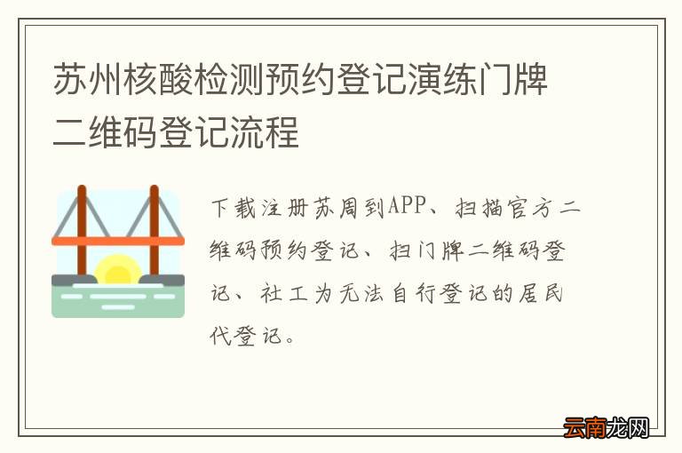 苏州核酸检测预约登记演练门牌二维码登记流程
