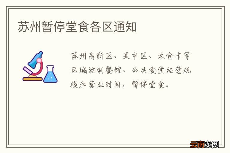 苏州暂停堂食各区通知