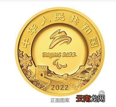 附规格 江苏省2022冬残奥会金银纪念币图案