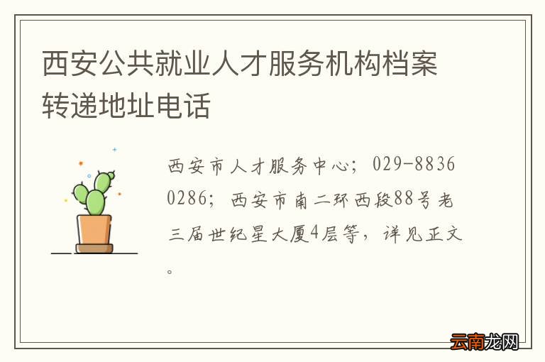 西安公共就业人才服务机构档案转递地址电话
