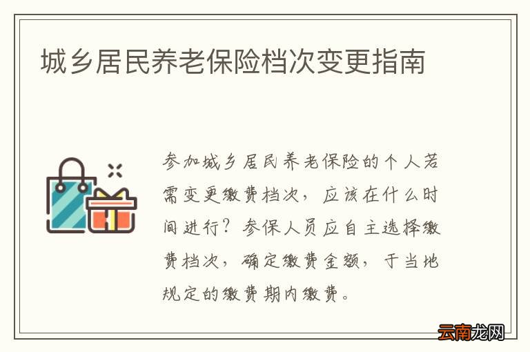 城乡居民养老保险档次变更指南