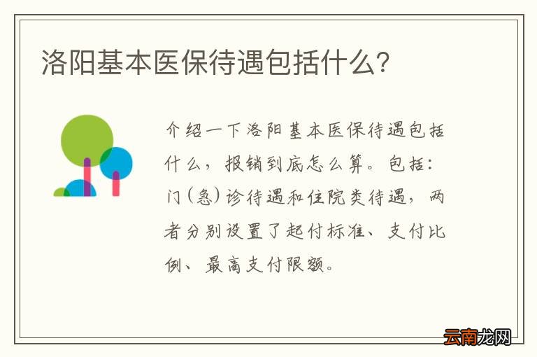 洛阳基本医保待遇包括什么？