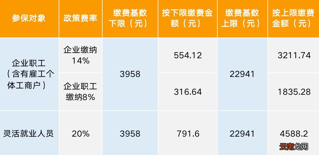 中山企业职工基本养老保险缴费基数