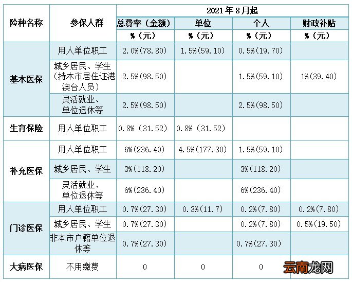 中山医疗保险缴费基数