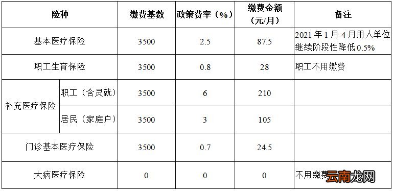 中山医疗保险多少钱一个月