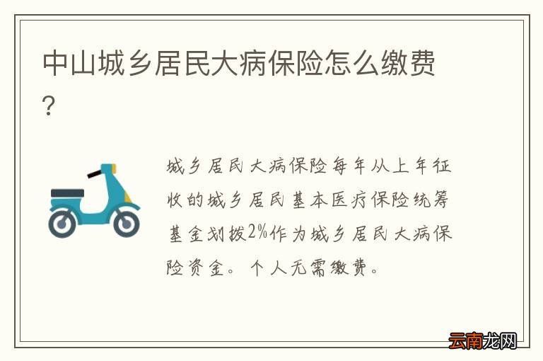 中山城乡居民大病保险怎么缴费?
