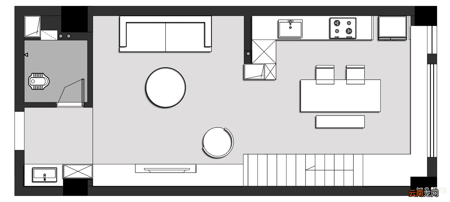 一应俱全两居室现代LOFT，小空间大满足