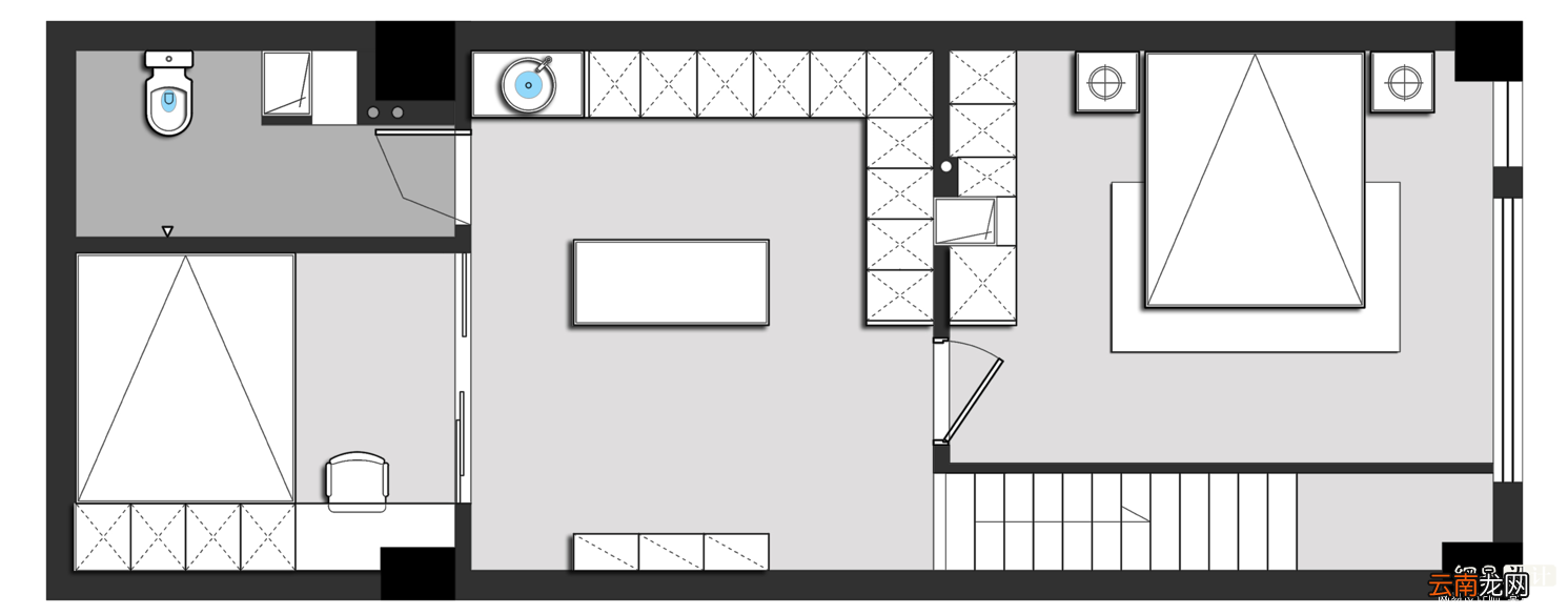 一应俱全两居室现代LOFT，小空间大满足