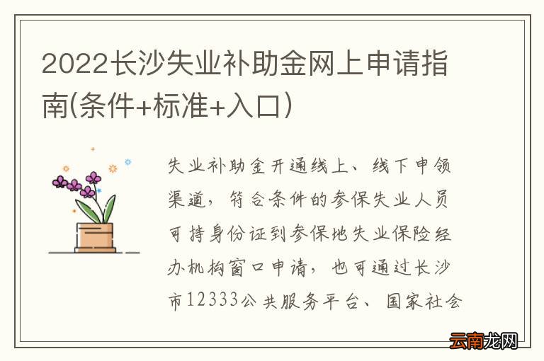 2022长沙失业补助金网上申请指南(条件+标准+入口)