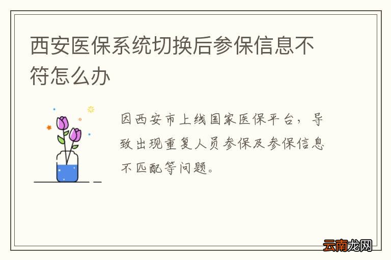 西安医保系统切换后参保信息不符怎么办