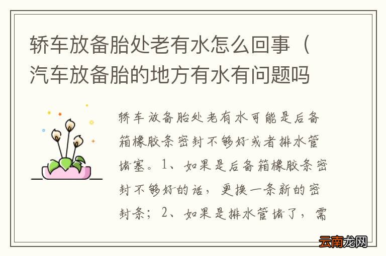 汽车放备胎的地方有水有问题吗 轿车放备胎处老有水怎么回事