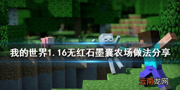 我的世界1.16无红石墨囊农场怎么做 1.16无红石墨囊农场做法