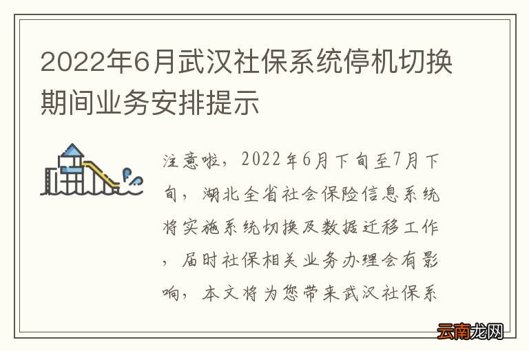 2022年6月武汉社保系统停机切换期间业务安排提示