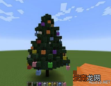 《我的世界》简单的圣诞树制作教程