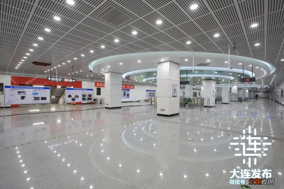 大连地铁5号线梭鱼湾站装修完成