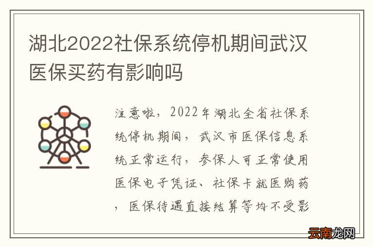 湖北2022社保系统停机期间武汉医保买药有影响吗