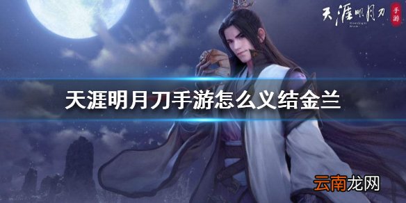 天涯明月刀手游怎么义结金兰 义结金兰玩法介绍