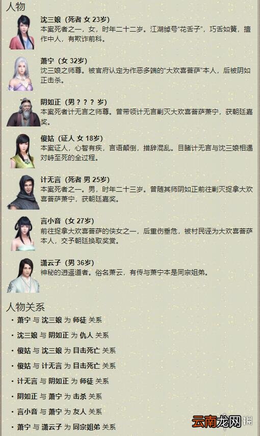 天涯明月刀手游扑朔迷离案件怎么过 天涯明月刀手游扑朔迷离案件通关方法