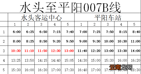 2022年温州007B路平阳车站至水头客运中心开通公告