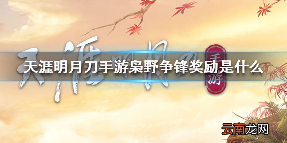 天涯明月刀手游枭野争锋奖励是什么 天涯明月刀手游枭野争锋奖励介绍