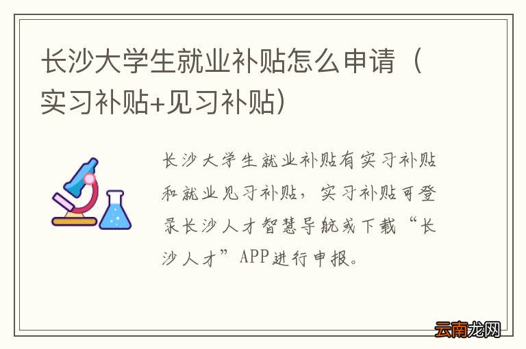 实习补贴+见习补贴 长沙大学生就业补贴怎么申请