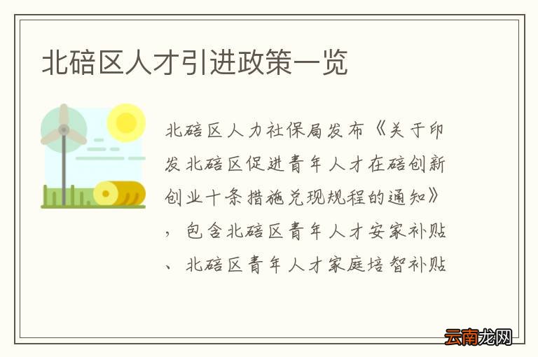 北碚区人才引进政策一览