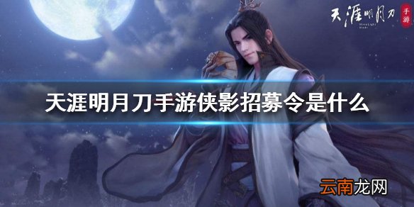 天涯明月刀手影招募令是 侠影招募令介绍