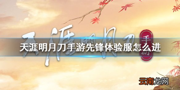 天涯明月刀手游先锋体验服怎么进 天涯明月刀手游先锋体验服招募介绍