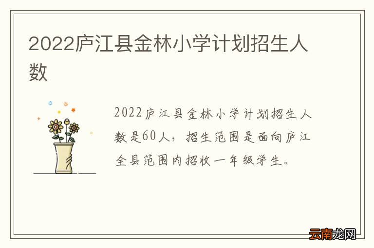 2022庐江县金林小学计划招生人数