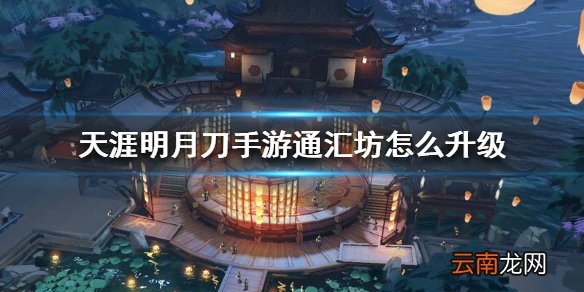 天涯明月刀手游通汇坊怎么升级 通汇坊升级方法介绍