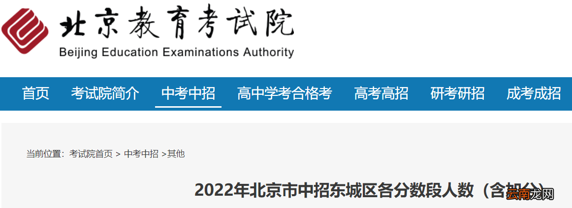 含加分 2022北京中招东城区各分数段人数统计表