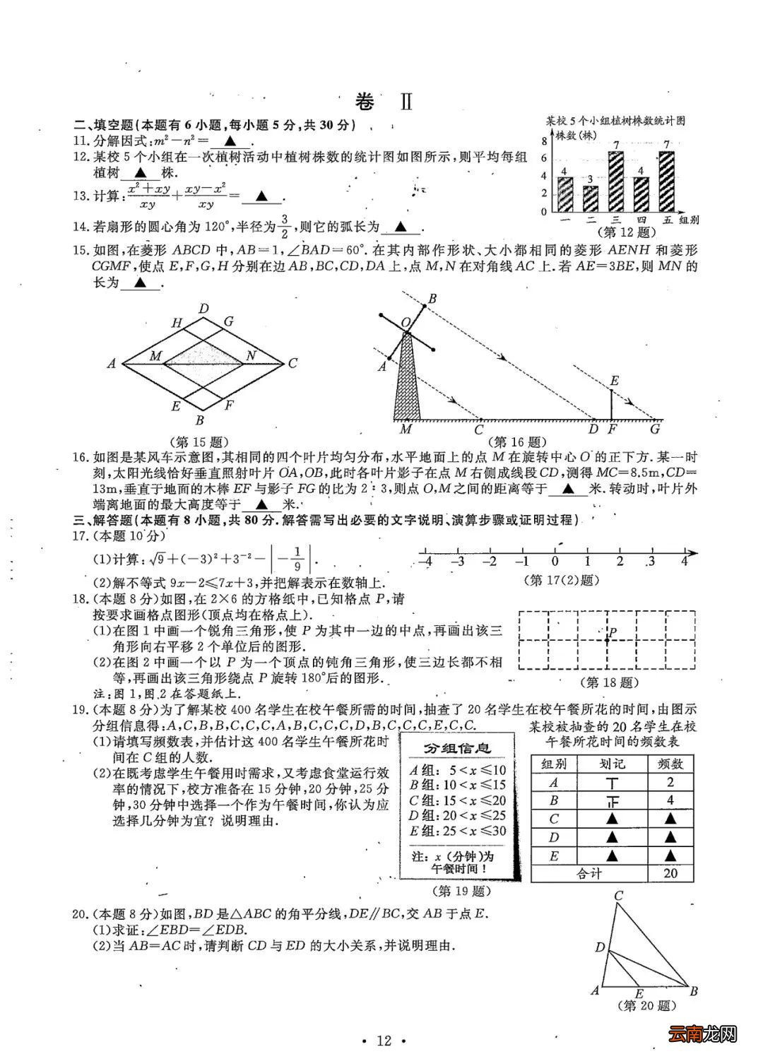 2022年温州中考全科目试卷+参考答案+试卷评析