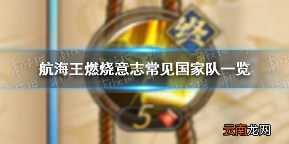 航海王燃烧意志常见国家队有哪些 航海王燃烧意志常见国家队一览