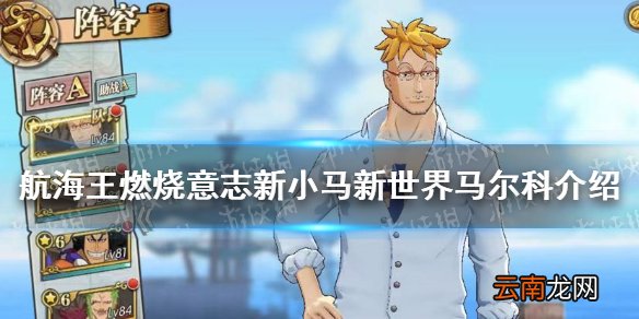 航海王燃烧意志新小马新世界马尔科怎么样 航海王新小马马尔科