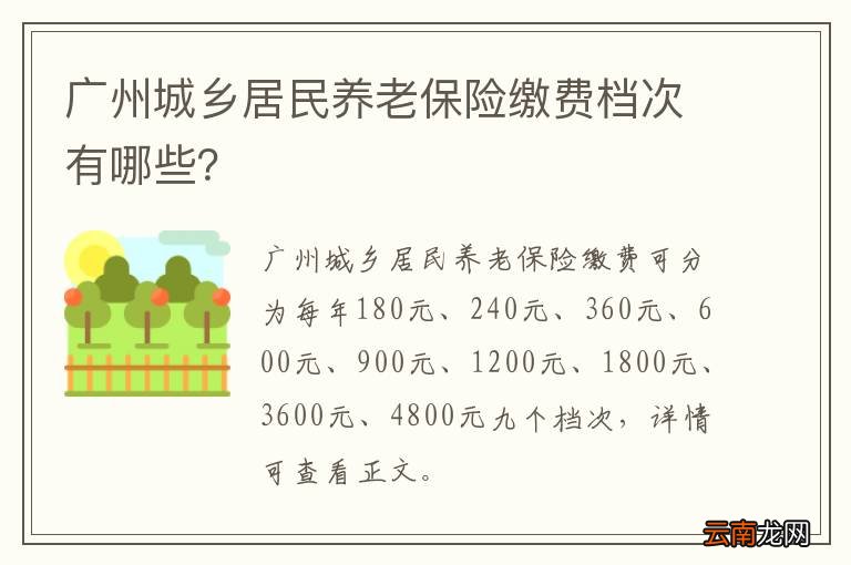 广州城乡居民养老保险缴费档次有哪些？