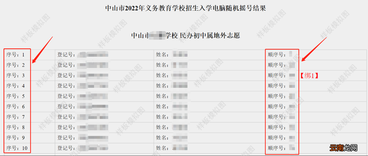 中山怎么查看学校摇号结果排列情况