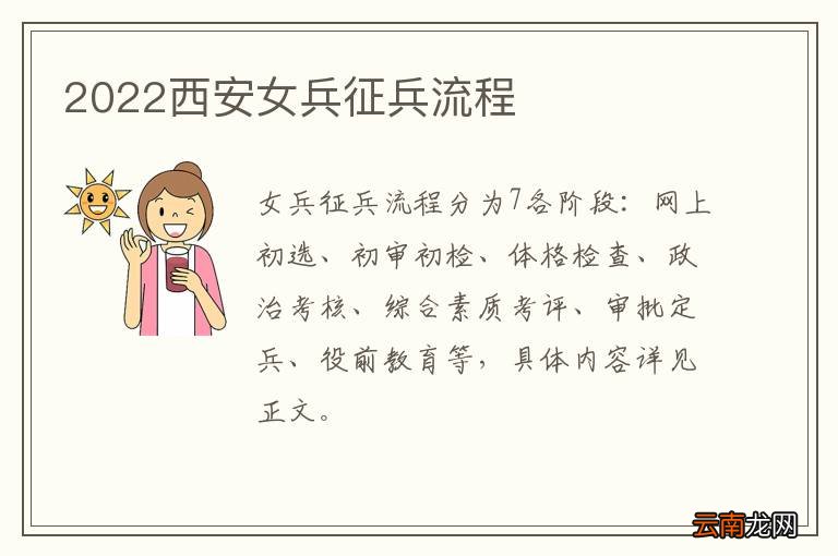 2022西安女兵征兵流程