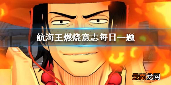 基德哪个技能可以必定暴击 航海王燃烧意志2.1每日一题答案