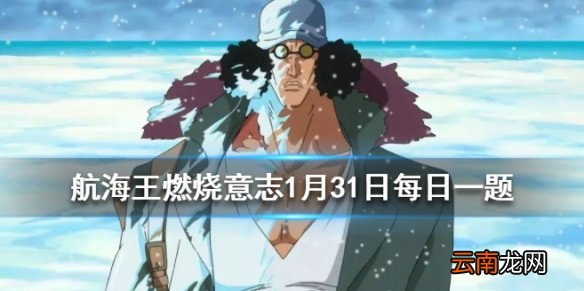 青雉的哪个技能附带单体冻结效果 航海王燃烧意志1.31每日一题答案