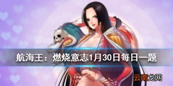 游戏中的汉库珂，哪方面的先天属性相对比较好 航海王燃烧意志1.30微信每日一题答案航海