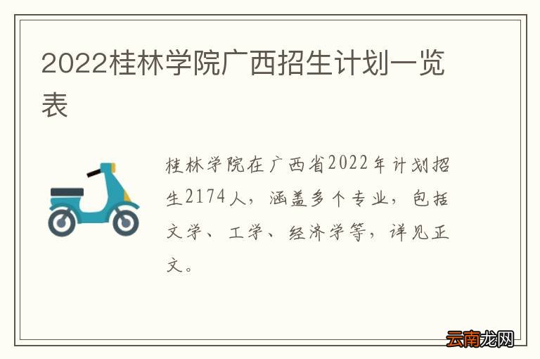2022桂林学院广西招生计划一览表