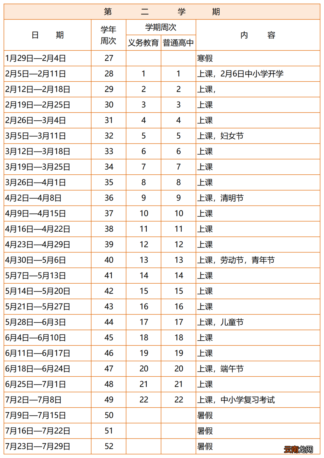 佛山市2022—2023学年度全日制普通中小学校校历