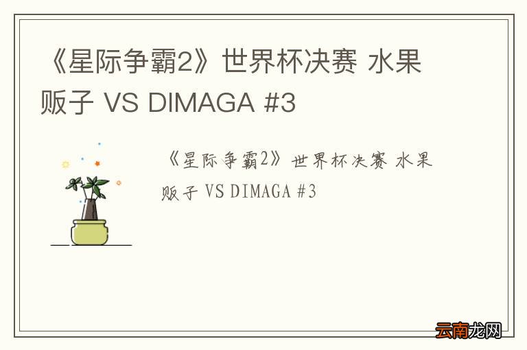 《星际争霸2》世界杯决赛 水果贩子 VS DIMAGA #3