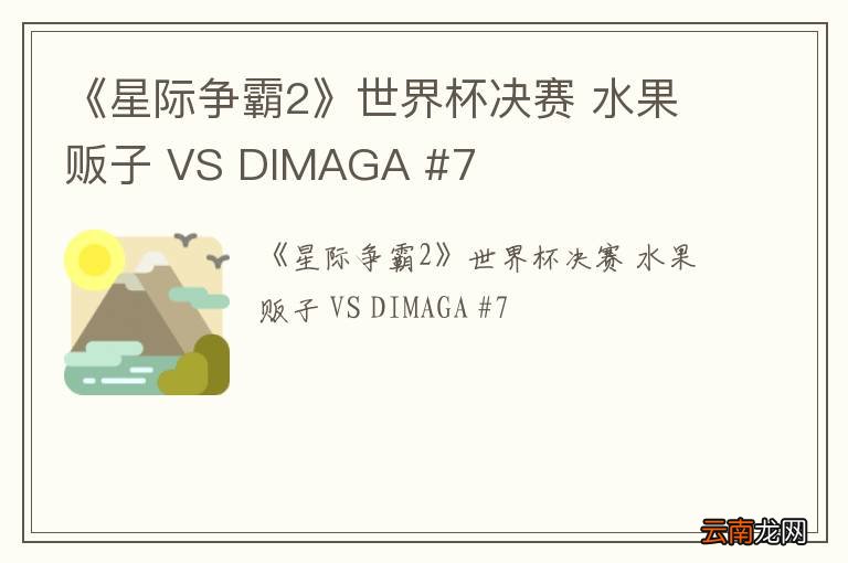 《星际争霸2》世界杯决赛 水果贩子 VS DIMAGA #7