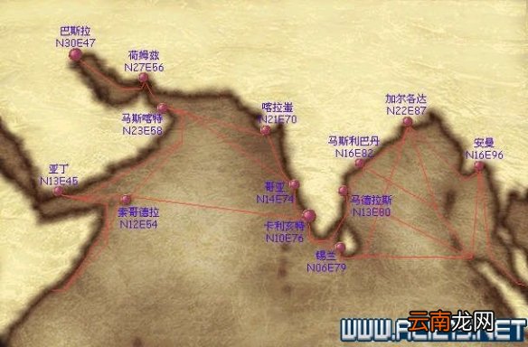 大航海时代4威力加强版HD港口地图坐标分布汇总 全港口分布